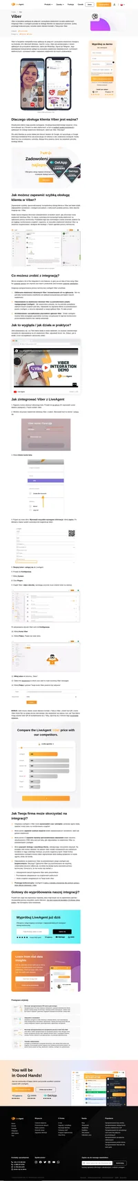 LiveAgent oferuje integrację z Viber, która pozwala użytkownikom łatwo odpowiadać na wiadomości Viber i tworzyć transmisje z ich pulpitu nawigacyjnego LiveAgent.