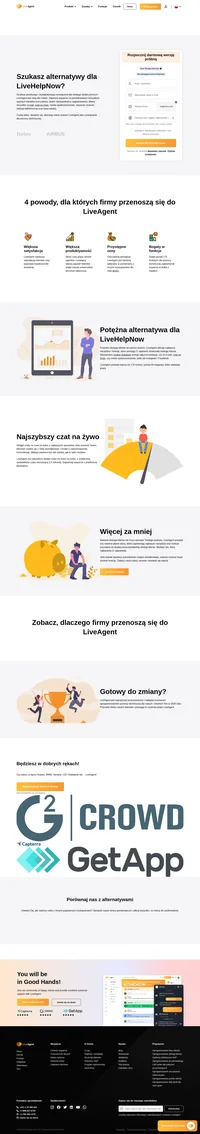 LiveAgent jest bardziej opłacalny w porównaniu do innych rozwiązań dla help desku. Ma więcej niż 175 funkcji help desk oraz ponad 40 integracji. Dowiedz się więcej.