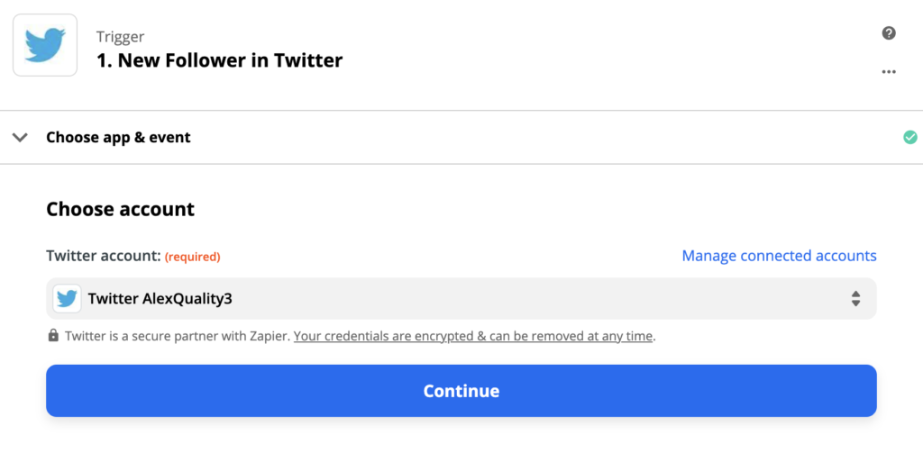 Konfiguracja wyzwalacza Twittera w procesie integracji
