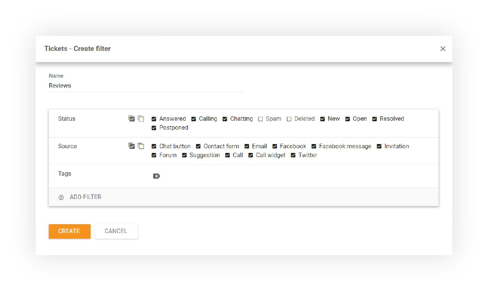 Filters-LiveAgent