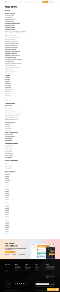 Chcesz znaleźć konkretną stronę w witrynie LiveAgent? Sprawdź naszą mapę witryny, aby szybko znaleźć informacje, których szukasz.