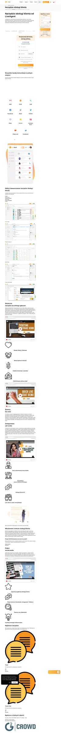 LiveAgent łączy w sobie potencjał uniwersalnej skrzynki odbiorczej, czatu na żywo, wbudowanego call center i portalu klienta. Skorzystaj z bezpłatnej wersji próbnej LiveAgent już dziś.