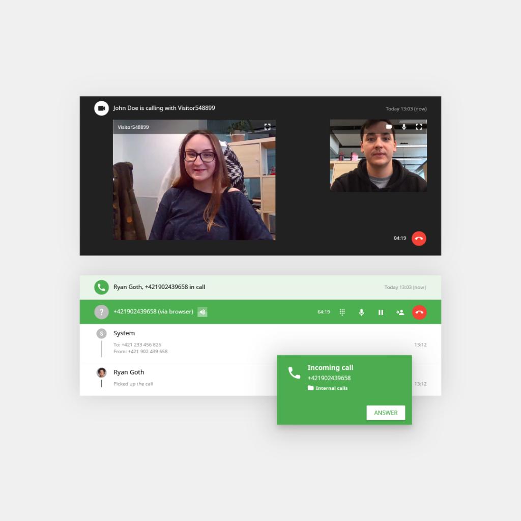 dwie osoby podczas rozmowy wideo