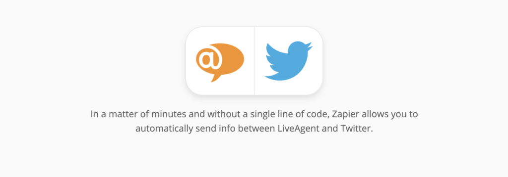 Strona integracji LiveAgent i Twittera w Zapier