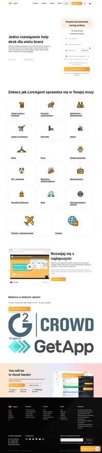 LiveAgent sprawdza się w wielu obszarach biznesowych. Zobacz, jak spełnia Twoje wymagania i popraw swój dział obsługi klienta.
