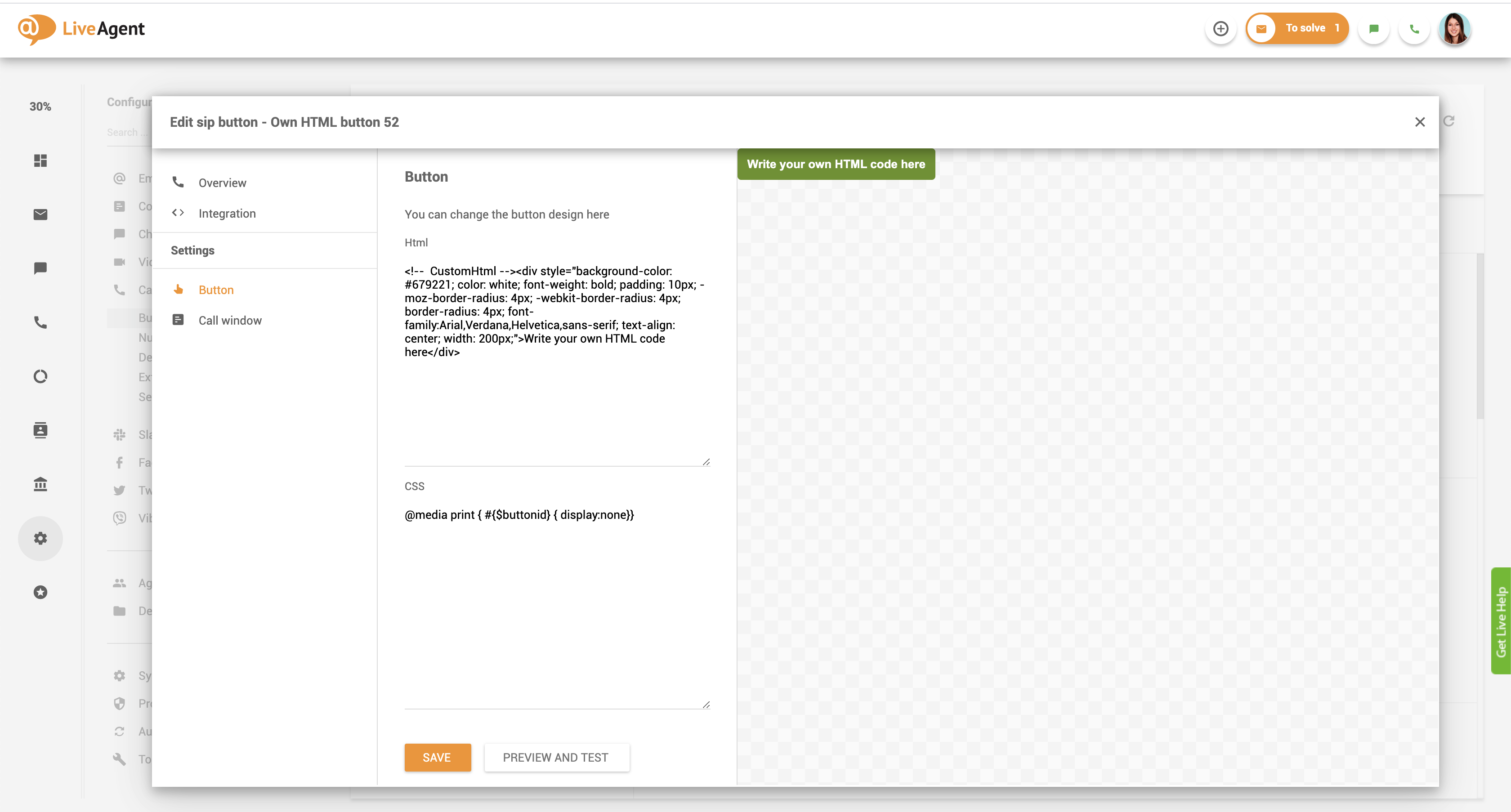 Przycisk niestandardowy