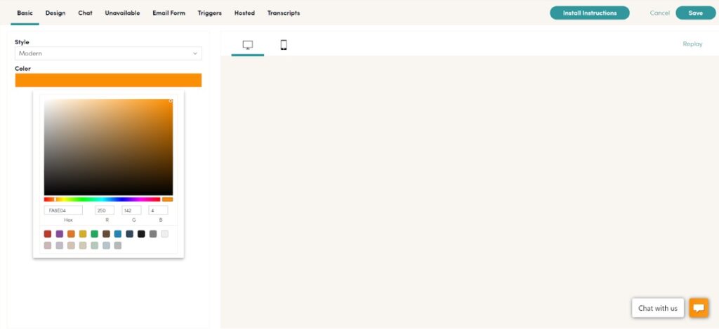 Pure Chat – opcje personalizacji czatu na żywo