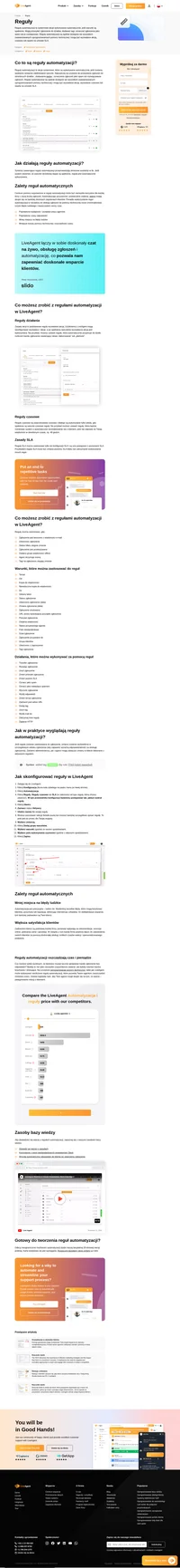Zautomatyzuj i zorganizuj przepływ pracy za pomocą reguł. Reguły umożliwiają organizowanie zgłoszeń, wysyłanie automatycznych odpowiedzi i nie tylko.