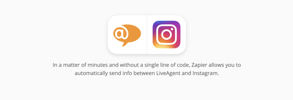 Strona integracji LiveAgent i Instagram na Zapier